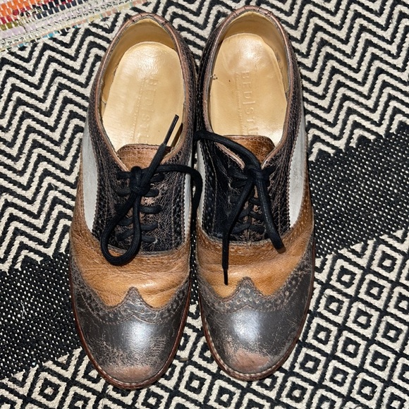 Bed Stu Lita Tricolor distressed leather lace-up loafers, 8 - Picture 4 of 12